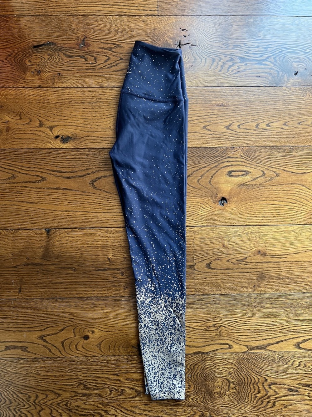Beyond Yoga Navy Leggings with Gold Speckled Ombre